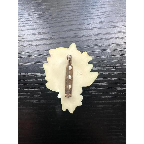 Vintage Easter Tulip Bouquet Brooch Pin Pastel Spring Flowers with Blue Ribbon - Picture 2 of 2